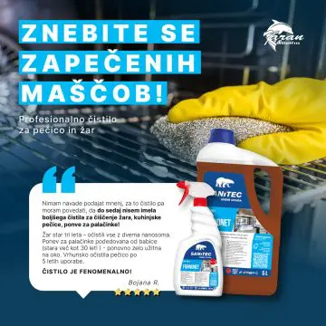 Čistilo za pečico Sanitec Fornonet znebite se zapečenih maščob