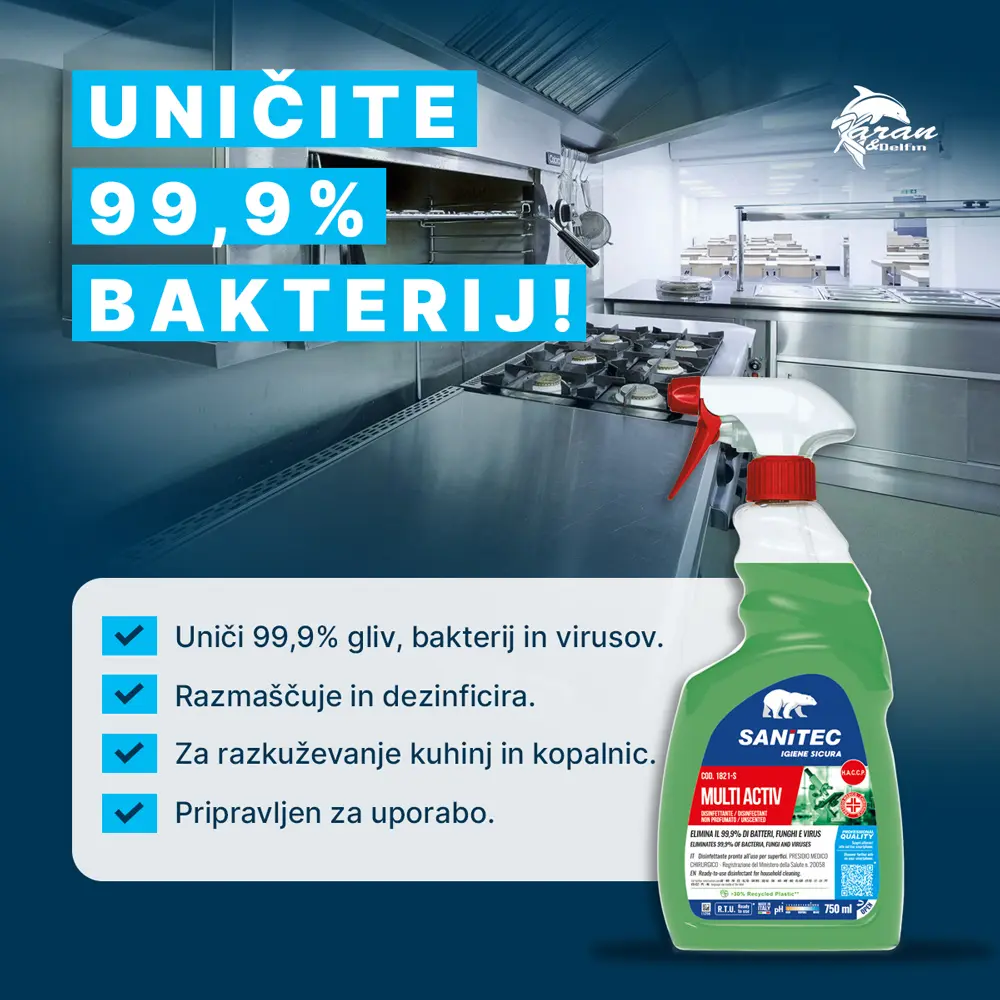 Čistilo za maščobe in dezinfekcijo Sanitec Multi Activ 750ml Čistilo za maščobe in dezinfekcijo Sanitec Multi Activ 750ml