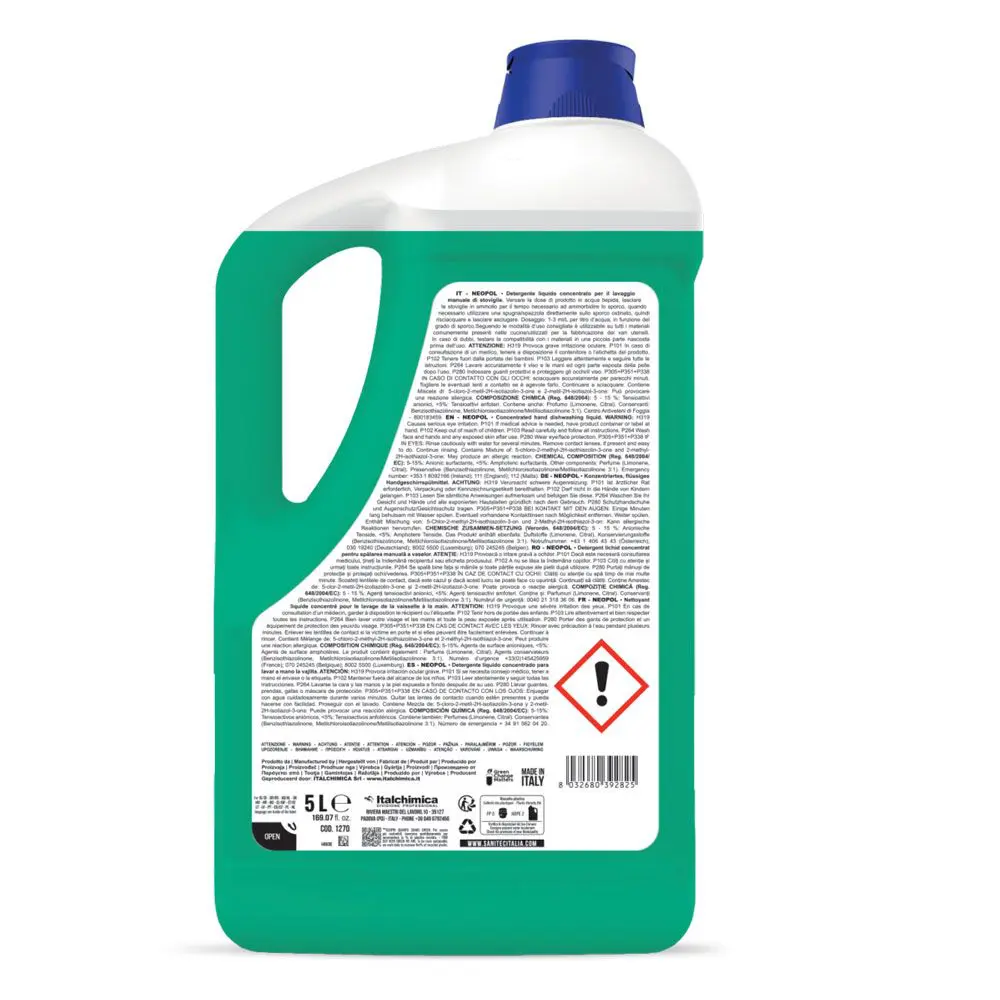Detergent za posodo Sanitec Neopol Limone 5L Detergent za posodo Sanitec Neopol Limone 5L