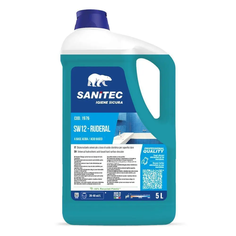 Močno čistilo za vodni kamen Sanitec SW12 Ruderal 5L Močno čistilo za vodni kamen Sanitec SW12 Ruderal 5L