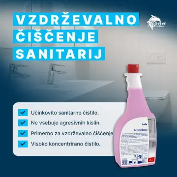 Profesionalno sanitarno čistilo Hollu Betazid Rosso 1L 10L