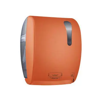 Podajalnik papirnatih brisač v roli Autocut Marplast Soft Touch oranžen