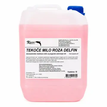 Tekoče milo za roke Delfin Roza 5L