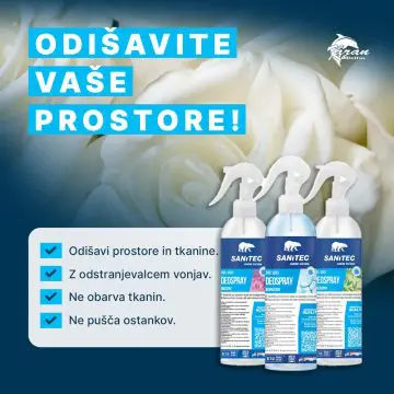 Osvežilec prostorov in tkanin Sanitec Deo Spray