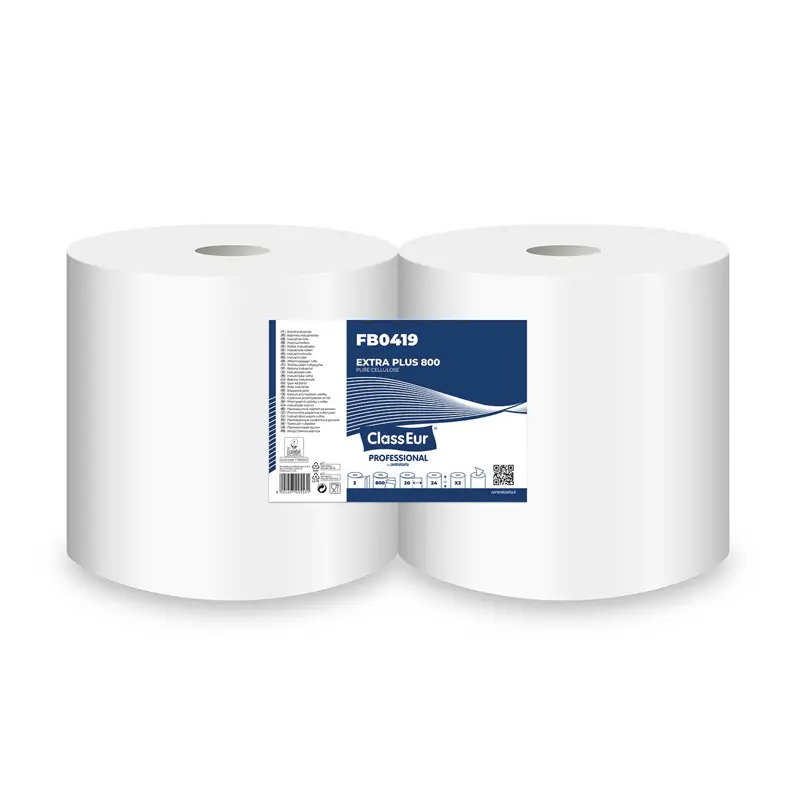 Industrijske papirnate brisače ClassEur Extra Plus 800 dvoslojne 24cm 2roli FB0419 Industrijske papirnate brisače ClassEur Extra Plus 800 dvoslojne 24cm 2roli FB0419