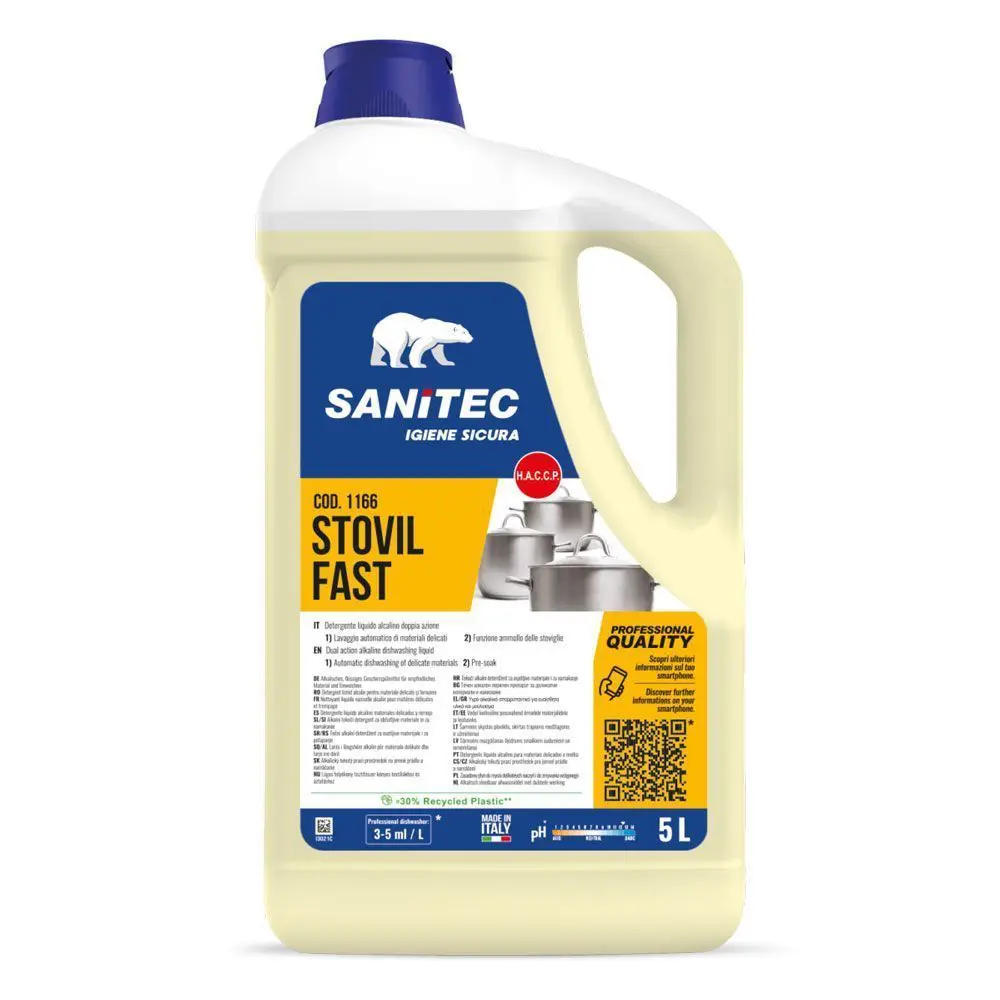 Čistilo za namakanje posode Sanitec Stovil Fast 5L Čistilo za namakanje posode Sanitec Stovil Fast 5L