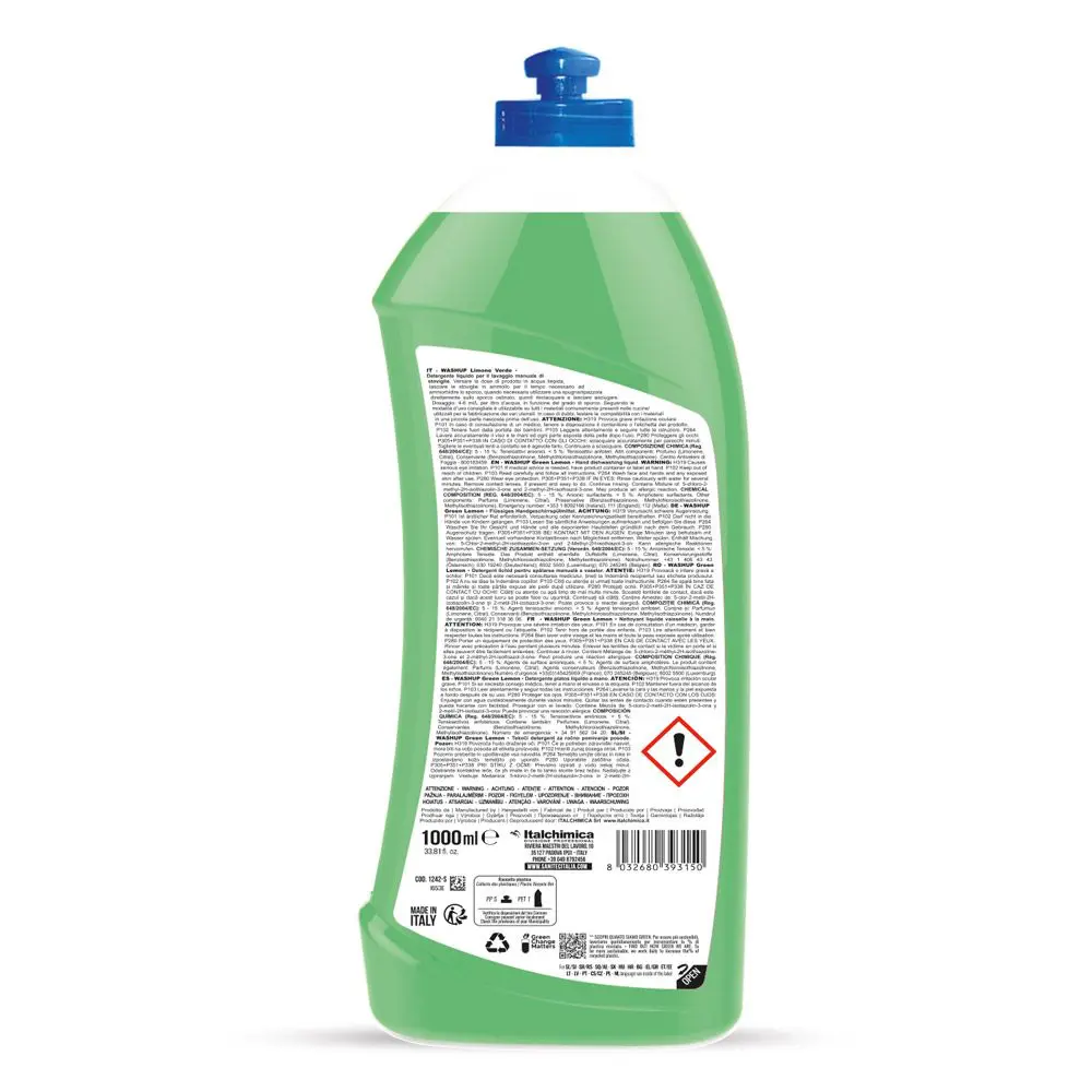 Detergent za ročno pomivanje posode Sanitec Washup Limone Verde 1000ml Detergent za ročno pomivanje posode Sanitec Washup Limone Verde 1000ml