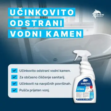 Močno čistilo za vodni kamen Sanitec Ultrakal 750 ml