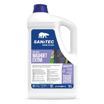 Pralni detergent Sanitec Washdet Extra, za maščobne madeže močno 5L