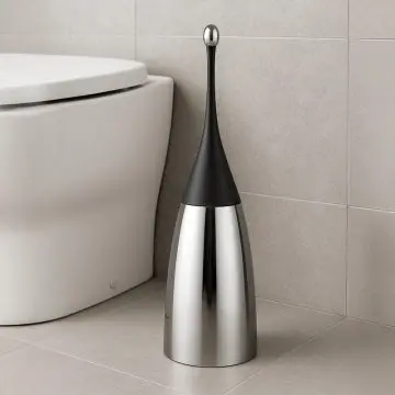 WC metlica s stojalom Marplast Soft Touch mat črna