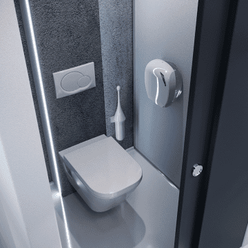 Podajalnik wc papirja Maxi Jumbo Marplast Linea Skin beli v sanitarijah