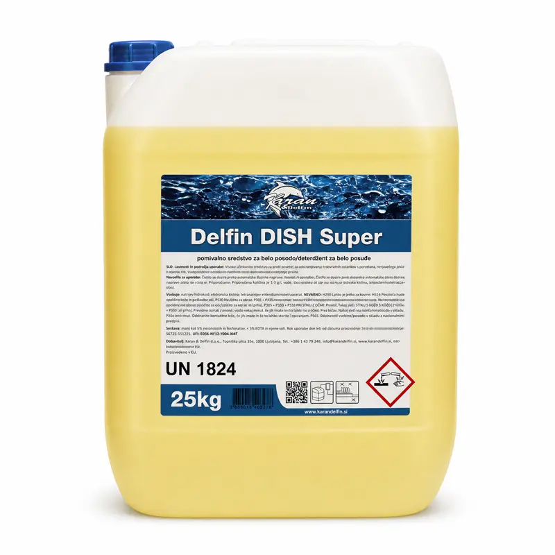 Čistilo za strojno pomivanje posode Delfin Dish Super 25kg Čistilo za strojno pomivanje posode Delfin Dish Super 25kg