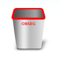 Obseg oglatega koša za odpadke