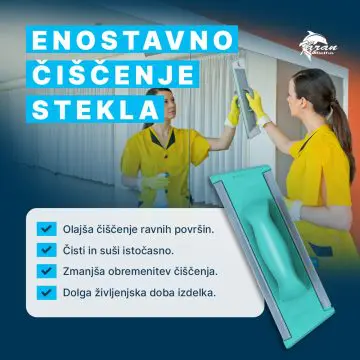 Komplet za brisanje stekla TTS Clean Glass držalo