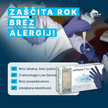 Antialergene nitril rokavice Reflexx N350 zdravstvo zobozdravstvo