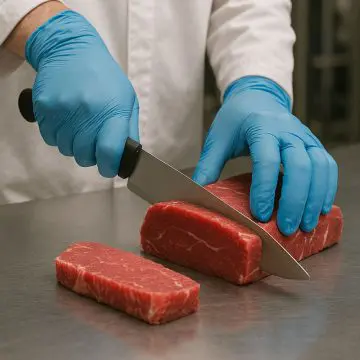 Rokavice za živilsko idnsutriji nitril Reflexx N69, ekstra močne, brez pudra, modre