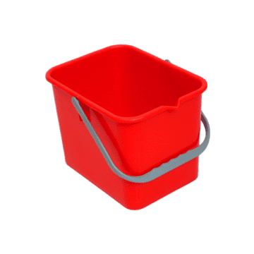 Vedro oglato IPC 9L rdečo za voziček