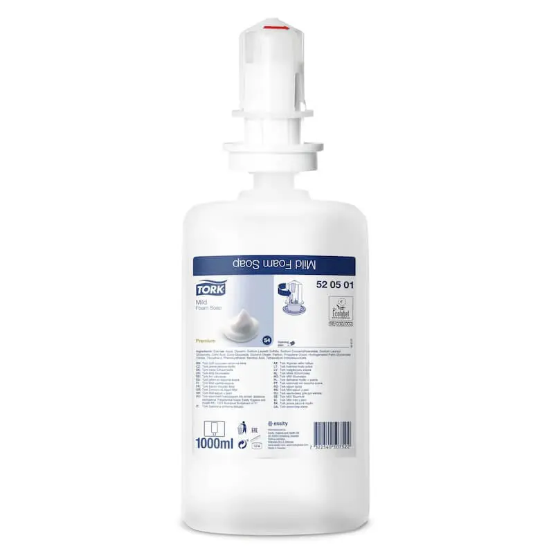 Penilno milo Tork Premium Mild S4, kartuša 1000ml 520501 Penilno milo Tork Premium Mild S4, kartuša 1000ml 520501