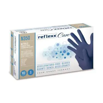 Rokavice nitril Accelerators Free Reflexx Care N350 100kos hipoalergene