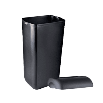 Koš za smeti s pokrovom Marplast Soft Touch 23L, stenski črni
