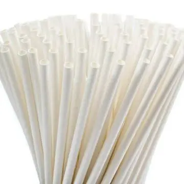Papirnate biorazgradljive slamice bele 6mm