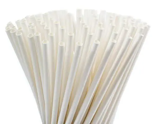 Papirnate biorazgradljive slamice bele 6mm Papirnate biorazgradljive slamice bele 6mm