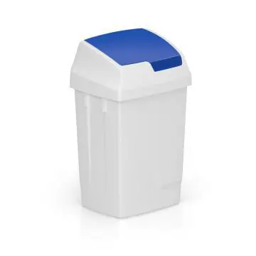 Koš za smeti TTS Lindy Swing Colour 50L nihajni pokrov moder
