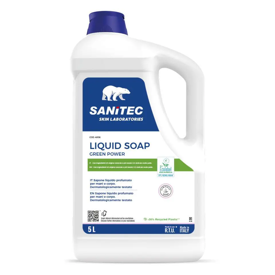 Ekološko tekoče milo Sanitec Liquid Soap Green Power 5L Ekološko tekoče milo Sanitec Liquid Soap Green Power 5L