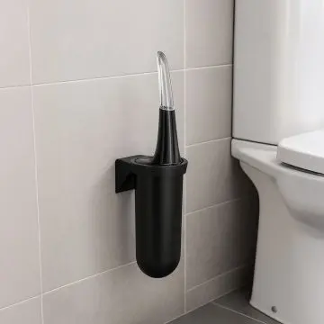 WC metlica s stojalom Marplast Skin, stenska črna