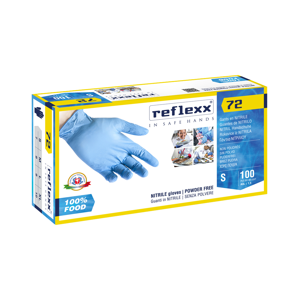 Zaščitne nitril rokavice Reflexx 72 Food za stik z živili