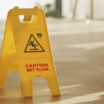 Opozorilna tabla TTS Caution Wet Floor Pozor Spolzka tla rumena