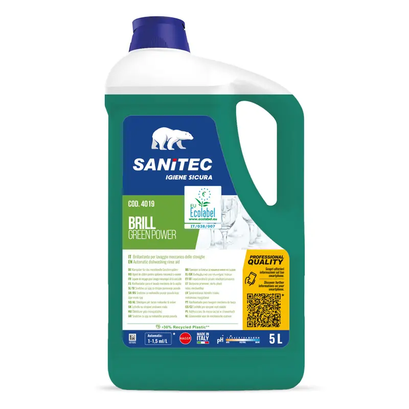 Ekološko izpiralno sredstvo Sanitec Brill Green Power 5L Ekološko izpiralno sredstvo Sanitec Brill Green Power 5L