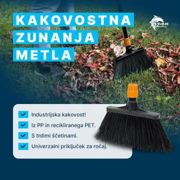 Kakovostna zunanja metla Igeax industrial dolge ščetine