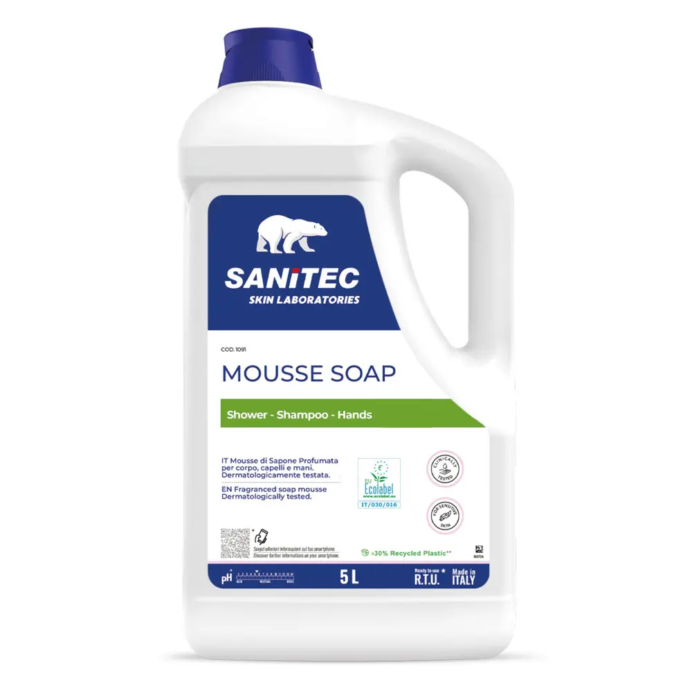 Ekološko penilno milo Sanitec Mousse Soap Green Power 5L Ekološko penilno milo Sanitec Mousse Soap Green Power 5L