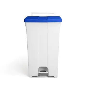 Koš za smeti TTS Derby XXL, s pedalko modri pokrov 90L