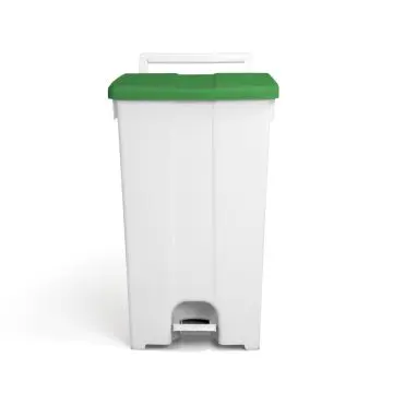 Koš za smeti TTS Derby XXL, s pedalko zeleni pokrov 90L