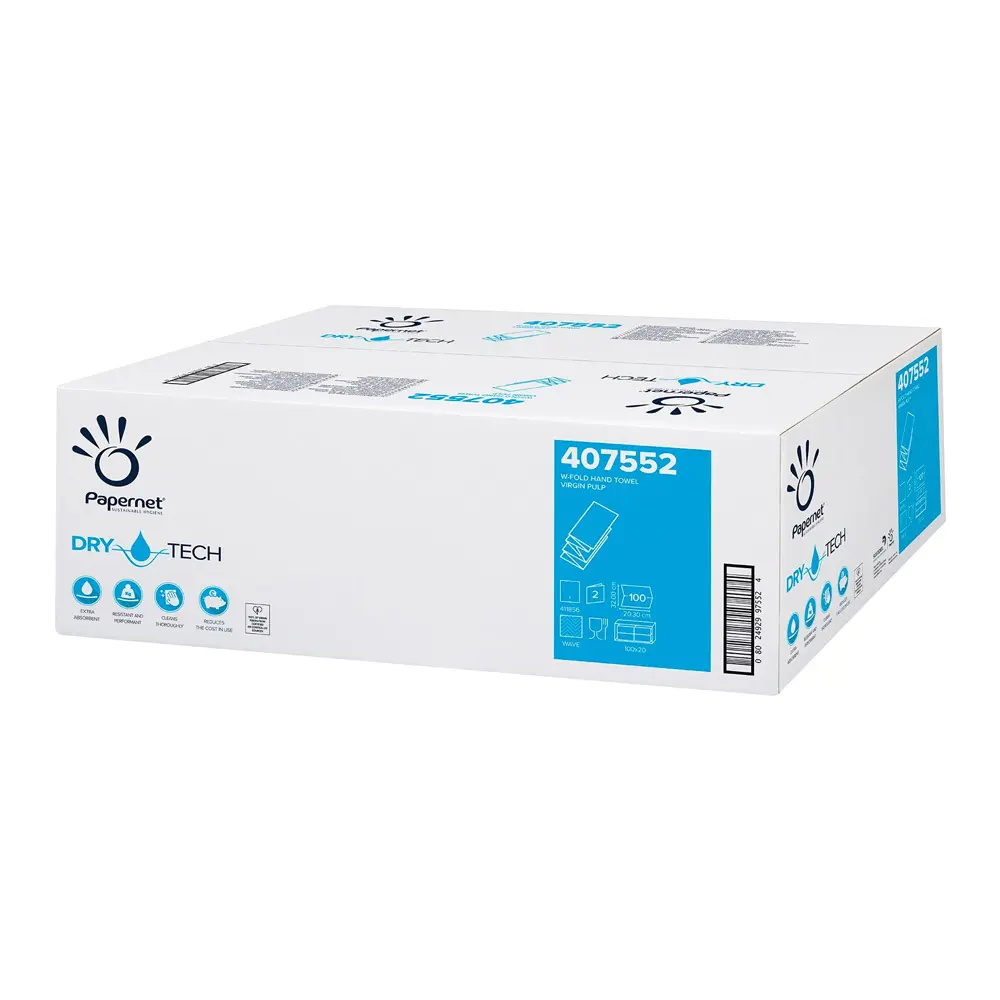 Papirnate brisače zloženke Papernet DRY TECH W-pregib 407552 Papirnate brisače zloženke Papernet DRY TECH W-pregib 407552