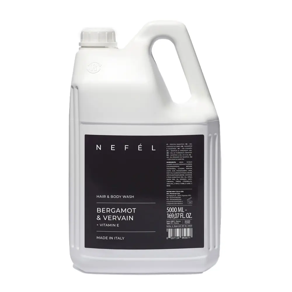 Šampon za lase in telo Nefel, različni vonji Bergamot & Vervain 5L Šampon za lase in telo Nefel, različni vonji Bergamot & Vervain 5L