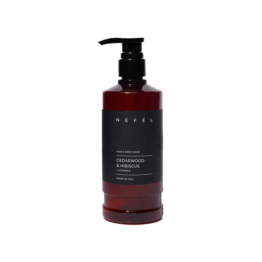 Šampon za lase in telo Nefel Cedarwood & Hibiscus 480 ml hotelski Šampon za lase in telo Nefel Cedarwood & Hibiscus 480 ml hotelski