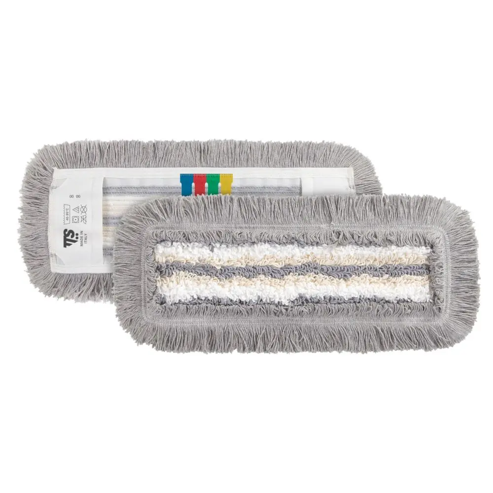 Krpa za tla TTS Tuft Tris flat mop – sistem žepov, mikrovlakna, bombaž, poliester, dimenzije 40 × 14 cm, tufting tehnika Krpa za tla TTS Tuft Tris flat mop – sistem žepov, mikrovlakna, bombaž, poliester, dimenzije 40 × 14 cm, tufting tehnika