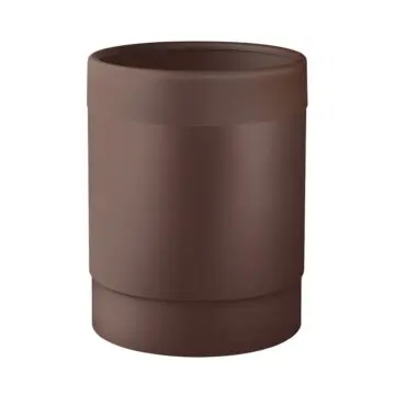 Koš za smeti Marplast Soft Touch z obročem, okrogli rjavi 13L