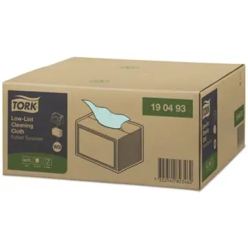 Netkane krpe Tork Low-Lint Cleaning Cloth W8, turkizne, 75 kos v zavitku