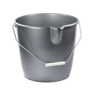 Vedro s kovinskim ročajem 12L sivo