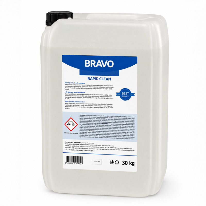 Pralni detergent za perilo Bravo Rapid Clean 30kg Pralni detergent za perilo Bravo Rapid Clean 30kg