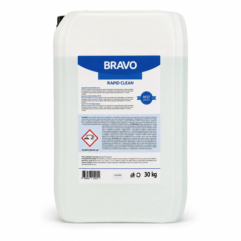 Pralni detergent Bravo Rapid Clean 30kg Pralni detergent Bravo Rapid Clean 30kg