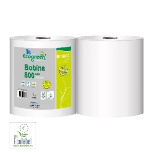 Industrijske brisače Paperblu bobina 800 ecogreen ecolabel reciklaža