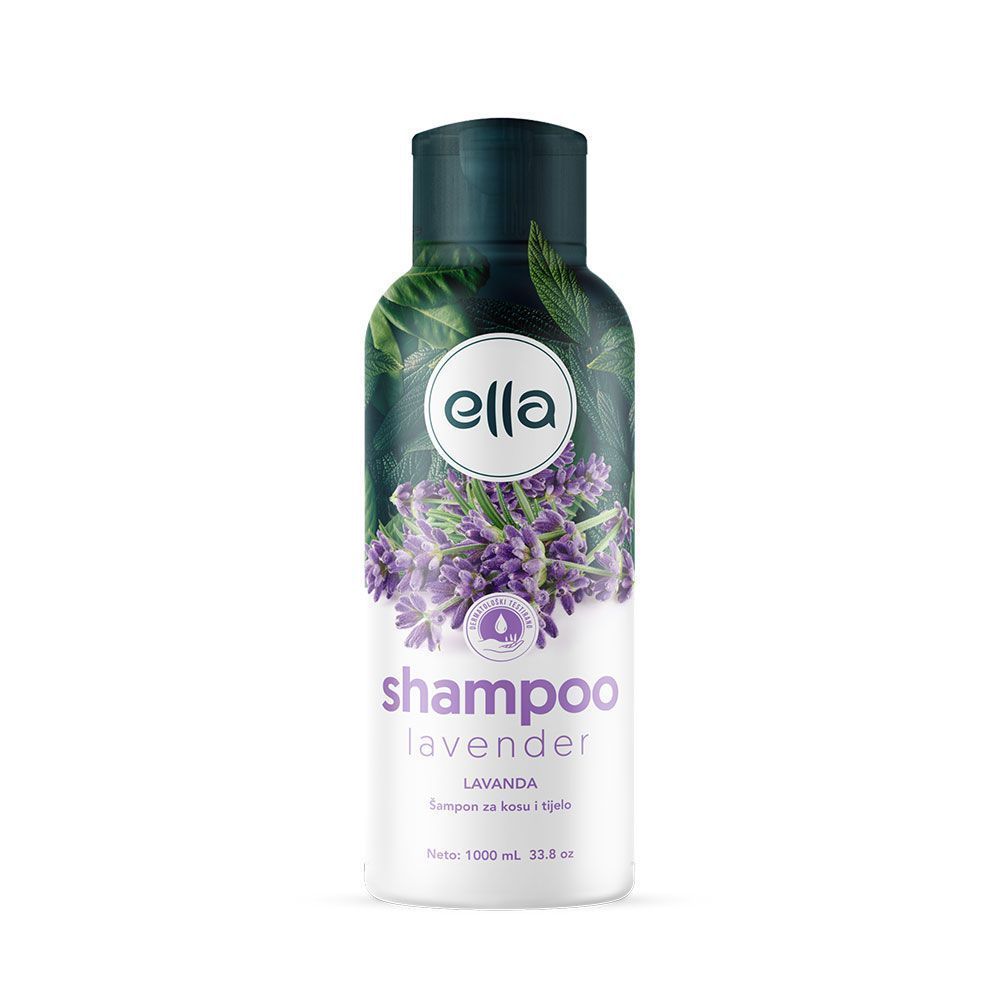 Šampon za lase in telo Ella 250 ml, 1000 ml Lavanda
