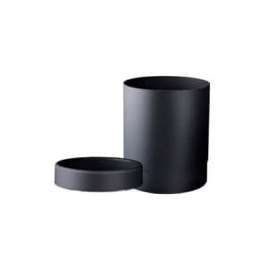 Marplast Soft Touch okrogli koš za smeti z obročem 13l črni