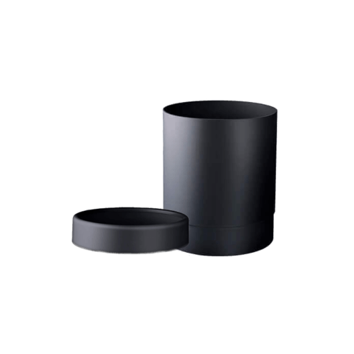 Marplast Soft Touch okrogli koš za smeti z obročem 13l črni