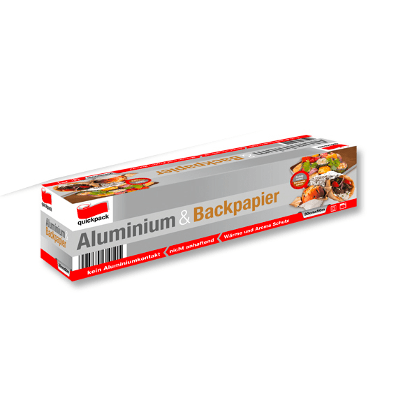 Papir za peko z aluminijem quickpack folija